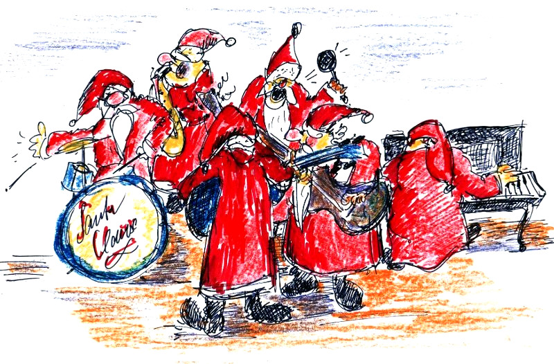 Santa Claus und Band
