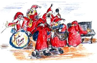 Santa Claus und Band